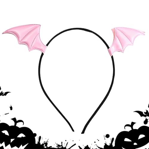 ALWIDA Fledermaus-Stirnband, Halloween, Fledermaus-Haarreifen, gruselige dekorative Kopfbedeckung, schwarzer Fledermausflügel, Haarreif für Halloween- von ALWIDA