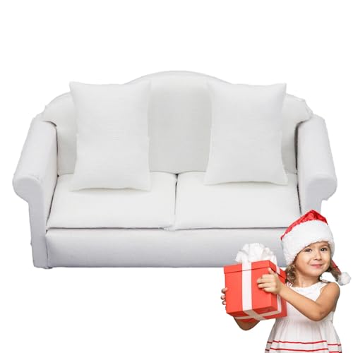 ALWIDA Puppen-Couch | 1:12 Sofa Sessel - Sofa Puppenhaus Zubehör Wohnzimmermöbel Pretend Play Toys von ALWIDA