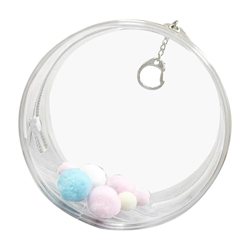 ALWIDA Runde Puppen-Tragetasche – Sammelpuppe transparente Tasche | transparente Puppensammeltasche | runder Figuren-Organizer | tragbare Figuren-Aufbewahrungstasche zum Präsentieren Figuren von ALWIDA