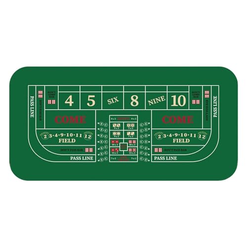 Casino-Tischmatte, Matte für Poker, 120 x 60 cm, große Poker-Tischplatte, tragbarer Pokertisch, wasserabweisendes Pokerchip-Tuch, Kartentischabdeckungen, Rauschunterdrückung, Casino-Matte für Poker von ALWIDA