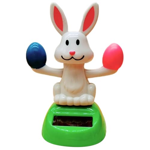 Solar Tanzender Hase, Solar Kaninchen Auto, Kaninchen Solar Tanzende Spielzeug, Niedliche Tanzende Kaninchen Hase, Solar Wackelkopf, Niedliche Solar Power Tanzende Spielzeug, Solar Tanzen Osterhase von ALWIDA