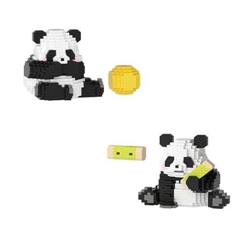 ALiquid Panda Klemmbausteine Set, Panda Bausatz, Micro Bausteine NICHT Kompatibel mit Lego - 1268 Teile (6048) von ALiquid