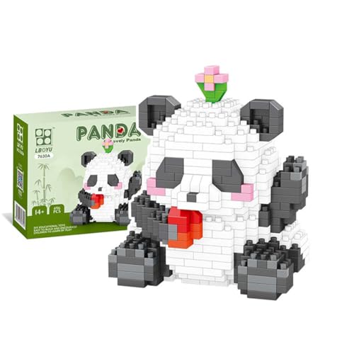 ALiquid Panda Klemmbausteine Set, Panda Bausatz, Micro Bausteine NICHT Kompatibel mit Lego - 496 Teile (7630) von ALiquid