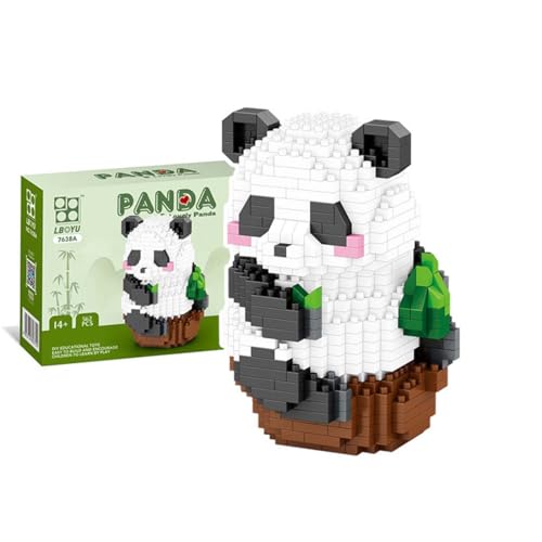 ALiquid Panda Klemmbausteine Set, Panda Bausatz, Micro Bausteine NICHT Kompatibel mit Lego - 562 Teile (7638) von ALiquid