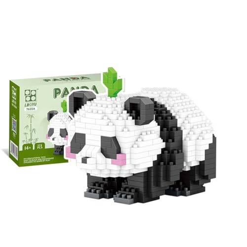 ALiquid Panda Klemmbausteine Set, Panda Bausatz, Micro Bausteine NICHT Kompatibel mit Lego - 574 Teile (7635) von ALiquid