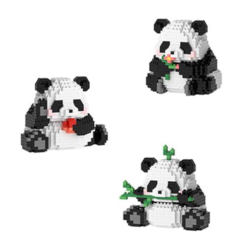 ALiquid Panda Klemmbausteine Set, Panda Bausatz, Micro Bausteine NICHT Kompatibel mit Lego - 720 Teile (6044) von ALiquid