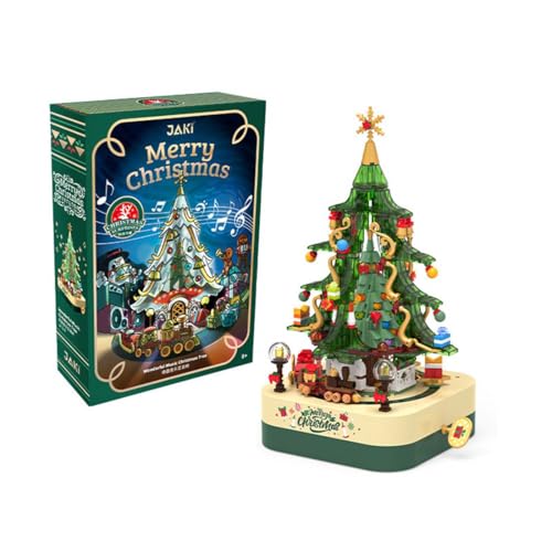 ALiquid Weihnachten Klemmbausteine Set, Spieluhr Weihnachtsbaum Bausatz, Bausteine Set Kompatibel mit Lego (JK1318) von ALiquid