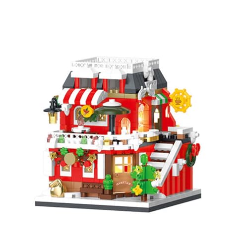 ALiquid Weihnachten Klemmbausteine Set, Weihnachtshäus Bausatz, Bausteine Set Kompatibel mit Lego - 670 Teile (A) von ALiquid