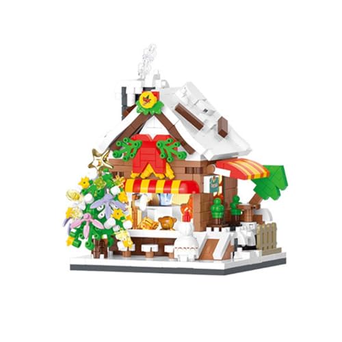 ALiquid Weihnachten Klemmbausteine Set, Weihnachtshäus Bausatz, Bausteine Set Kompatibel mit Lego - 661 Teile (B) von ALiquid