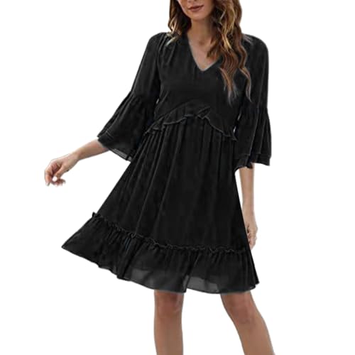 AMDOLE Deals Of The Day Tulle Rock Damen Kostüm Damen Fasching Pirat Strandtunika Damen Hippiekleid Schwarzes Kleid Damen Party Kleid Figurbetont Kostüm Damen Piratin von AMDOLE