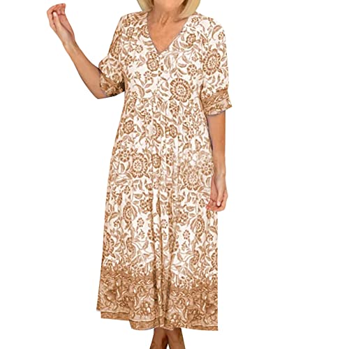 AMDOLE Lightning Deals Of Today Rock Swing Rüschen Minikleid Karneval Kostüm Damen Große Größen Langes Enges Kleid Piratenkostüm Damen Accessoires Sommer Kleid Ohne Ärmel Leoparden Kostüm Damen von AMDOLE