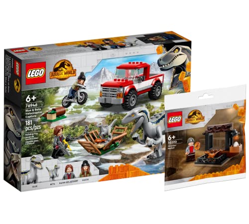 Ameet Verlag Lego Jurassic World Set - Blue & Beta in der Velociraptor-Falle 76946 + Polybag Dinosaurier-Markt 30390 von AMEET Verlag