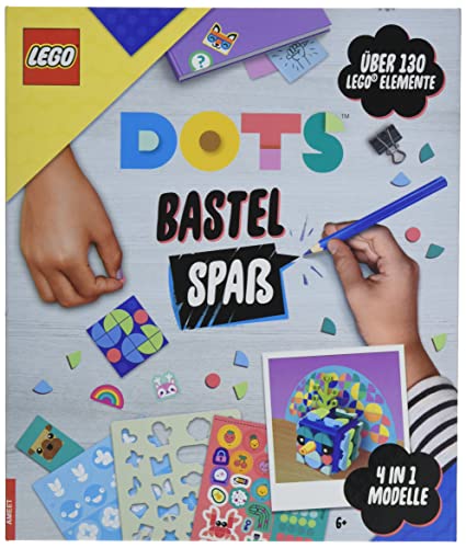 LEGO® DOTS - Bastelspaß, Box: Bastelideen - mit Dekosteinen, Stickern und einer Schablone, 130 Stk. von AMEET Verlag