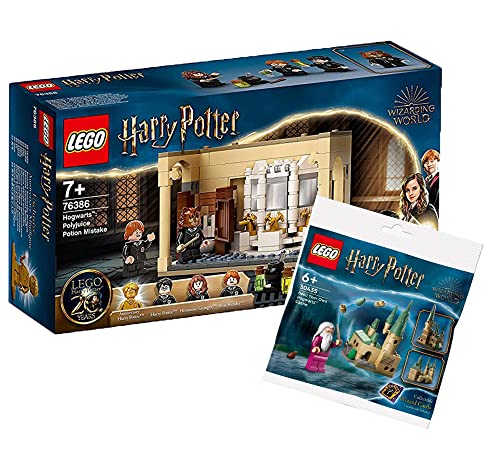 Lego Harry Potter Hogwarts Set: Misslungener Vielsaft-Tran Set zum 20. Jubiläum mit Harry als goldene Minifigur (76386) + Hogwarts Schloss (30435) von AMEET Verlag