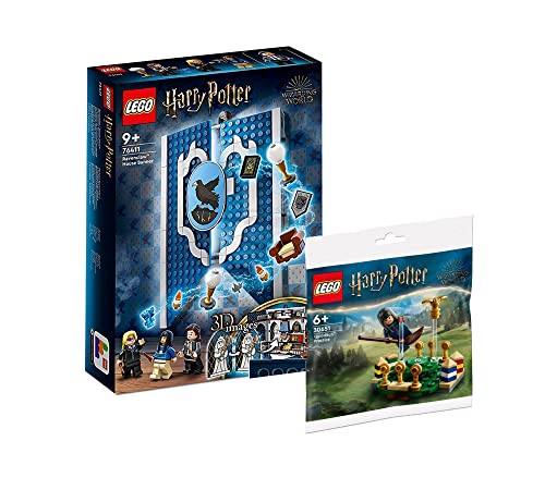 Lego Harry Potter Set: Hogwarts Wappen - Hausbanner Ravenclaw (76411) + Quidditch Training (30651), für Kinder ab 9 Jahren von AMEET Verlag