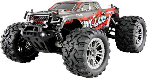 Amewi M-Land Rot Brushed 1:16 RC Einsteiger Modellauto Elektro Monstertruck Allradantrieb (4WD) RtR von AMEWI