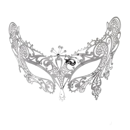 AMFSQJ Masquerade Masken Silber Venezianische Maske Maskenball Kostüm Maske für Karneval Maskerade Party von AMFSQJ