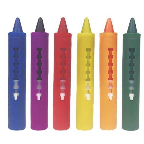 AMFUN Bath Crayons, Badewannenstifte für Kinder, Waschbarer Gekritzel Stift für Baby Kinder, Badestifte für Kinder Badewanne 6 Stück, leicht zu reinigen, für Keramikoberflächen von AMFUN