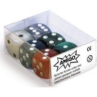 Amigo Spiele - Würfel Perlmutt W06 Set gemischt MBE6 von AMIGO