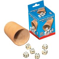 Amigo Spiele - Würfelbecher 8.4cm, 6 Würfel von AMIGO