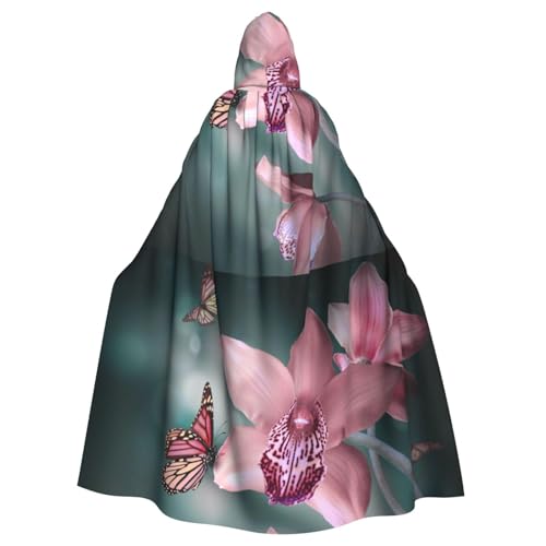 AMINNU Flower Butterfly Soft Fresh Spring Men And Women'S Halloween Hooded Robes And Cloaks, Role-Playing Costumes, Party Costumes, Fancy Dresses, Durable And Skin Friendly von AMINNU