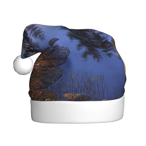 AMINNU Lake Camping Weihnachtsmann Hüte Erwachsene Weihnachtsmützen Unisex Plüsch Weihnachtsmützen Neujahr Festlich Party Supplies von AMINNU