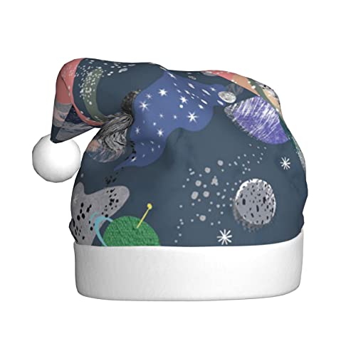 AMINNU Planet Santa Claus Hüte Erwachsene Weihnachtsmützen Unisex Plüsch Weihnachtsmützen Neujahr Festlich Party Supplies von AMINNU