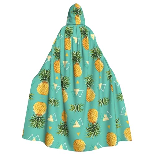 AMINNU Tropical Fruit Ananas Herren und Damen Halloween Kapuzenmantel Robe und Umhang Rollenspiel Kostüme Party Kostüme Fasching Langlebig und hautfreundlich von AMINNU