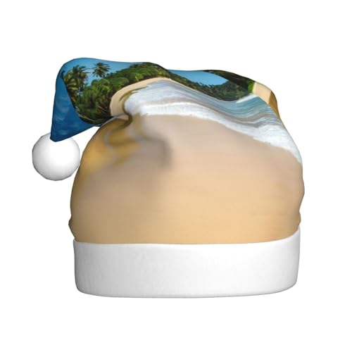 AMINNU Wave Beach Santa Claus Hüte Erwachsene Weihnachtsmützen Unisex Plüsch Weihnachtsmützen Neujahr Festlich Party Supplies von AMINNU