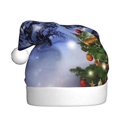 AMINNU Weihnachtsbaum Weihnachtsmann Hüte Erwachsene Weihnachtsmützen Unisex Plüsch Weihnachtsmützen Neujahr Festlich Party Supplies von AMINNU