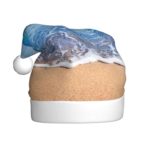 Strand und Meer Weihnachtsmann Mützen Erwachsene Weihnachtsmützen Unisex Plüsch Weihnachtsmützen Neujahr Festlich Party Supplies von AMINNU