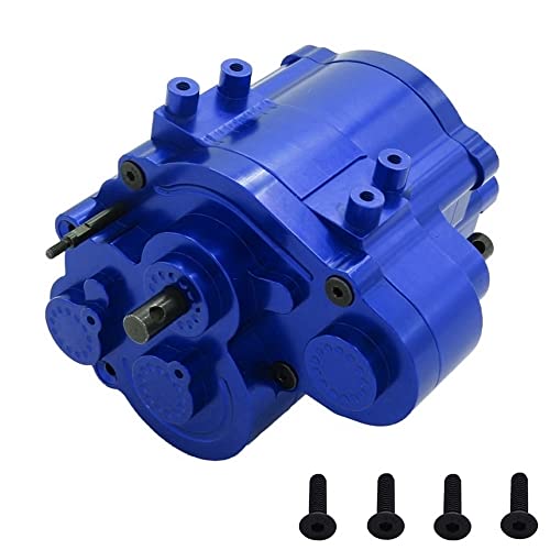 AMIUHOUN Metall-2-Gang-Getriebegetriebe mit Stahlgetriebe für AXIAL SCX6 AXI05000 1/6 RC Crawler Auto Upgrade-Teile, Blau von AMIUHOUN