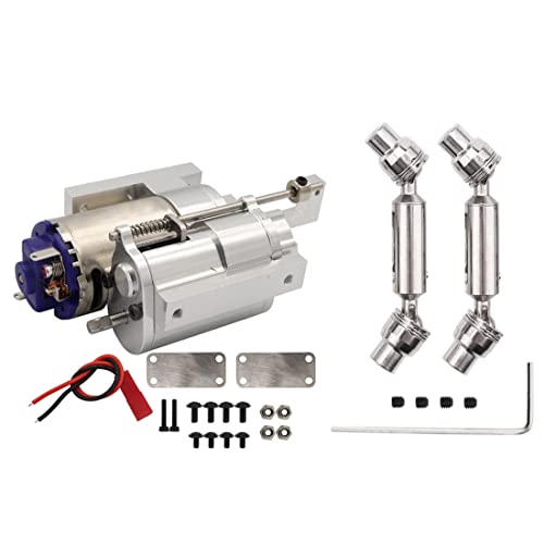 AMIUHOUN Vollmetall 2-Gang-Getriebe mit Antriebswelle für B14 B24 C14 C24 MN D90 MN99S RC-Auto-Upgrade-Teile, 2 von AMIUHOUN