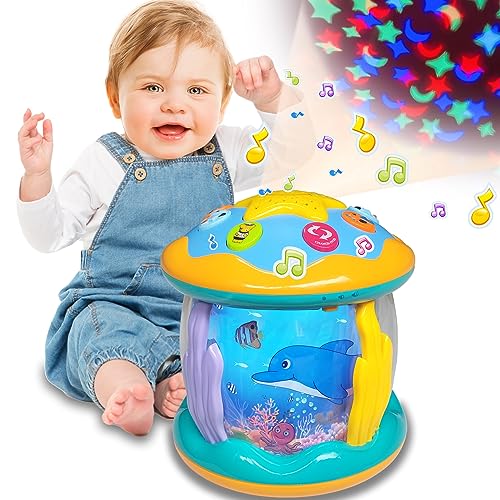 AMLGBTOP Baby Spielzeug ab 1 Jahr Mädchen Jungen Nachtlicht Up Kinder Spielzeug 6 9 12 18 Monate Musikspielzeug Lernen Kriechen Babyspielzeug 1 Jahr Schöne Geschenk für 1 2 3 Jährige Mädchen Jungen von AMLGBTOP