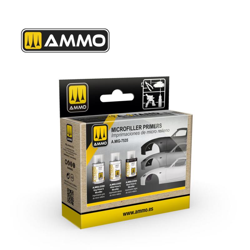 A-STAND Microfiller Primers Set von AMMO by MIG Jimenez