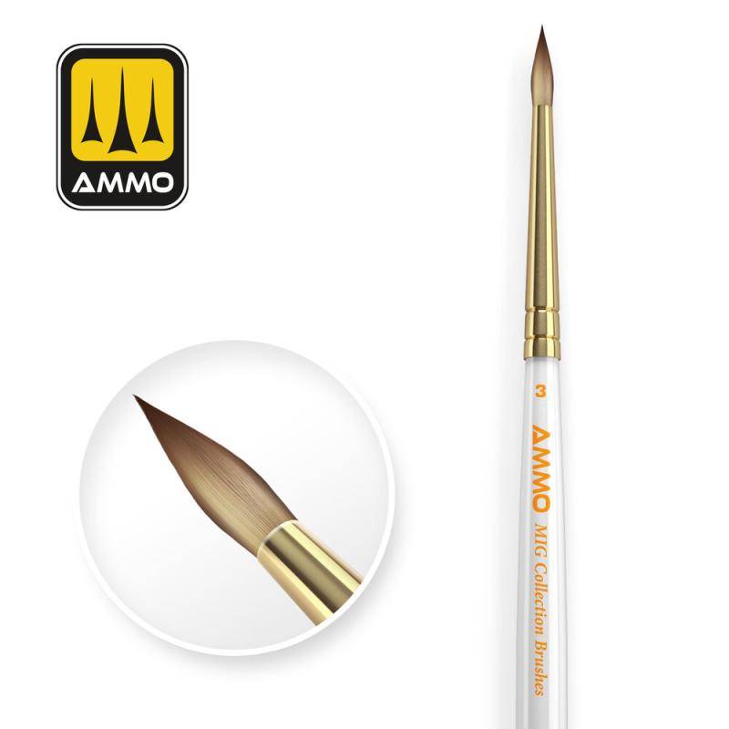 AMMO MIG Collection Brushes Conical 3 von AMMO by MIG Jimenez