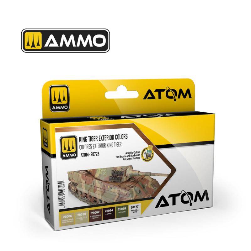 ATOM King Tiger Exterior Colors Set von AMMO by MIG Jimenez