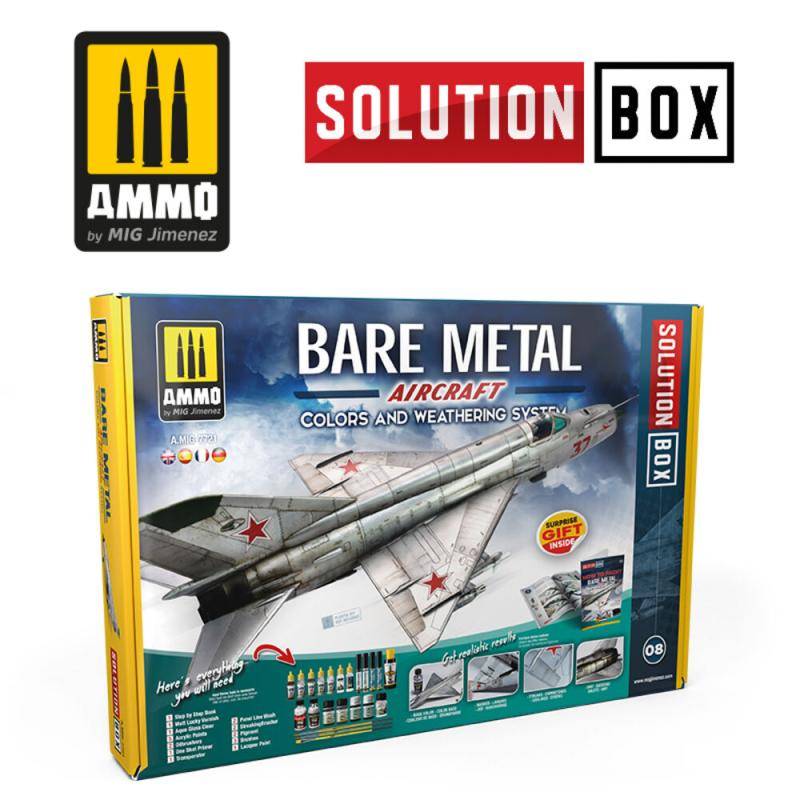 SOLUTION BOX 08 - Bare Metal Aircraft von AMMO by MIG Jimenez