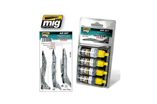 Mig Jimenez A.MIG-7204 Ammo Mig & Su Fighters Greys Acryl Smart Set für Flugzeuge (4 x 17 ml), Mehrfarbig, 4 Count (Pack of 1) von Mig Jimenez