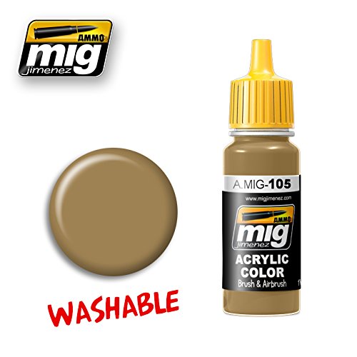 AMMO MIG-0105 Staub (RAL 8000) abwaschbare Farben (17 ml), Mehrfarbig von AMMO