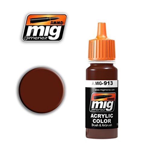 Ammo MIG-0913 Acrylfarben mit roter brauner Basis (17 ml), Mehrfarbig von Mig Jimenez