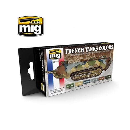 AMMO Ammo_A.MIG-7110 Munition mig-7110 Genaue Farben für französische Erste Weltkrieg und WWII, Mehrfarbig von Mig Jimenez