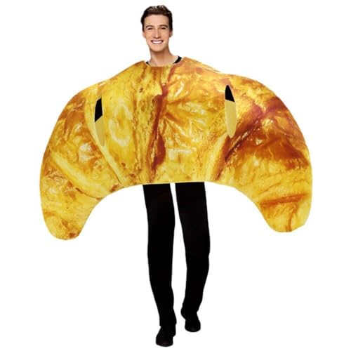 AMOYER Croissant Cosplay Outfits Lustiges Essen Kostüm Unisex Karneval Dress Up Halloween Weihnachten Party Kleid Kostüm Outfit von AMOYER