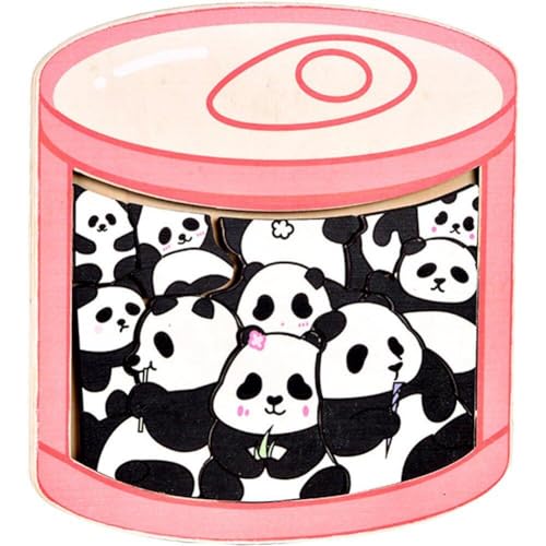 Holz Cartoon Panda Puzzles Montessori Frühe Pädagogische Puzzle Spielzeug Bausteine ​​flache Können Form Puzzle Für Kinder von AMOYER