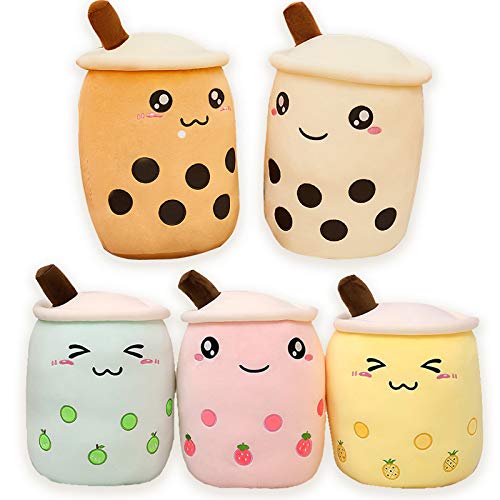 AMOZO Bubble Tea Kuscheltier Plüschtier Boba Tee Süße Kissen Plushie XXL Soft Plüsch Kissen Puppe Kinderspielzeug (Green,24cm) von AMOZO