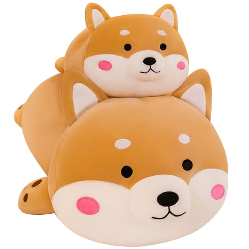 AMOZO Shiba Inu Kuscheltiere Corgi Plüschtier Hund Stofftier, Süße Shiba Inu Plüschkissen Kawaii Weiche Hundekuscheltiere Plushie (S-50cm) von AMOZO