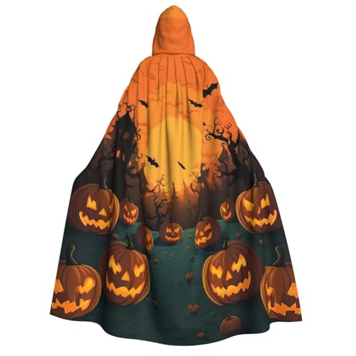 AMREWQYL Halloween-Umhang mit Kapuze, bedruckt, für Erwachsene, Unisex, lässiger Umhang für Erwachsene, Schwarz, Einheitsgröße von AMREWQYL