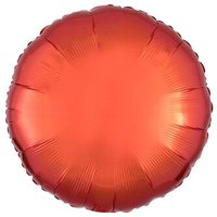 AMSCAN 04561 02 Standard Kreis orange metallic Folienballon S15 lose von AMSCAN®