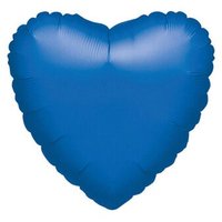 AMSCAN 10592 02 Standard Herz blau metallic Folienballon S15 lose von AMSCAN®