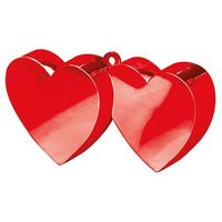 AMSCAN 11711 Balloon Weight Double Heart Red 170 g/6 oz von AMSCAN®